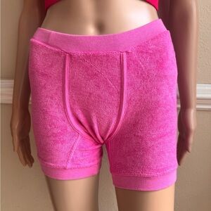 Day dreamer Pink Terry Cloth Shorts XS nwt